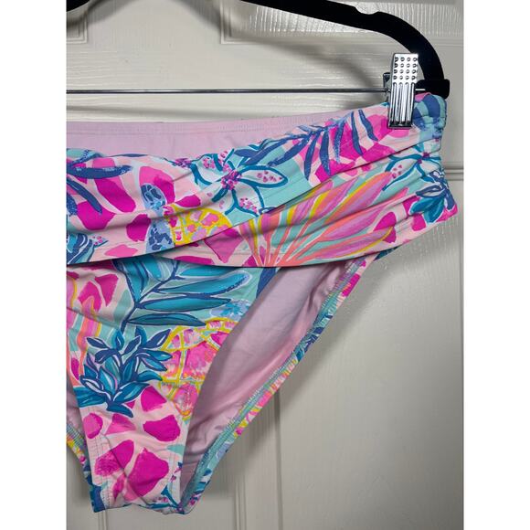 Lilly Pulitzer Lagoon Sarong Hipster Swim Bottom Rainforest Retreat 14 / XL - Picture 2 of 7